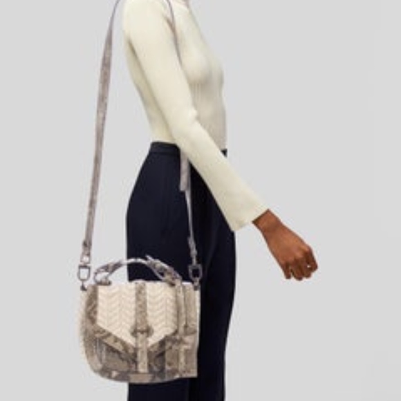 NWOT Tory Burch Snakeskin Satchel Bag - Picture 2 of 6